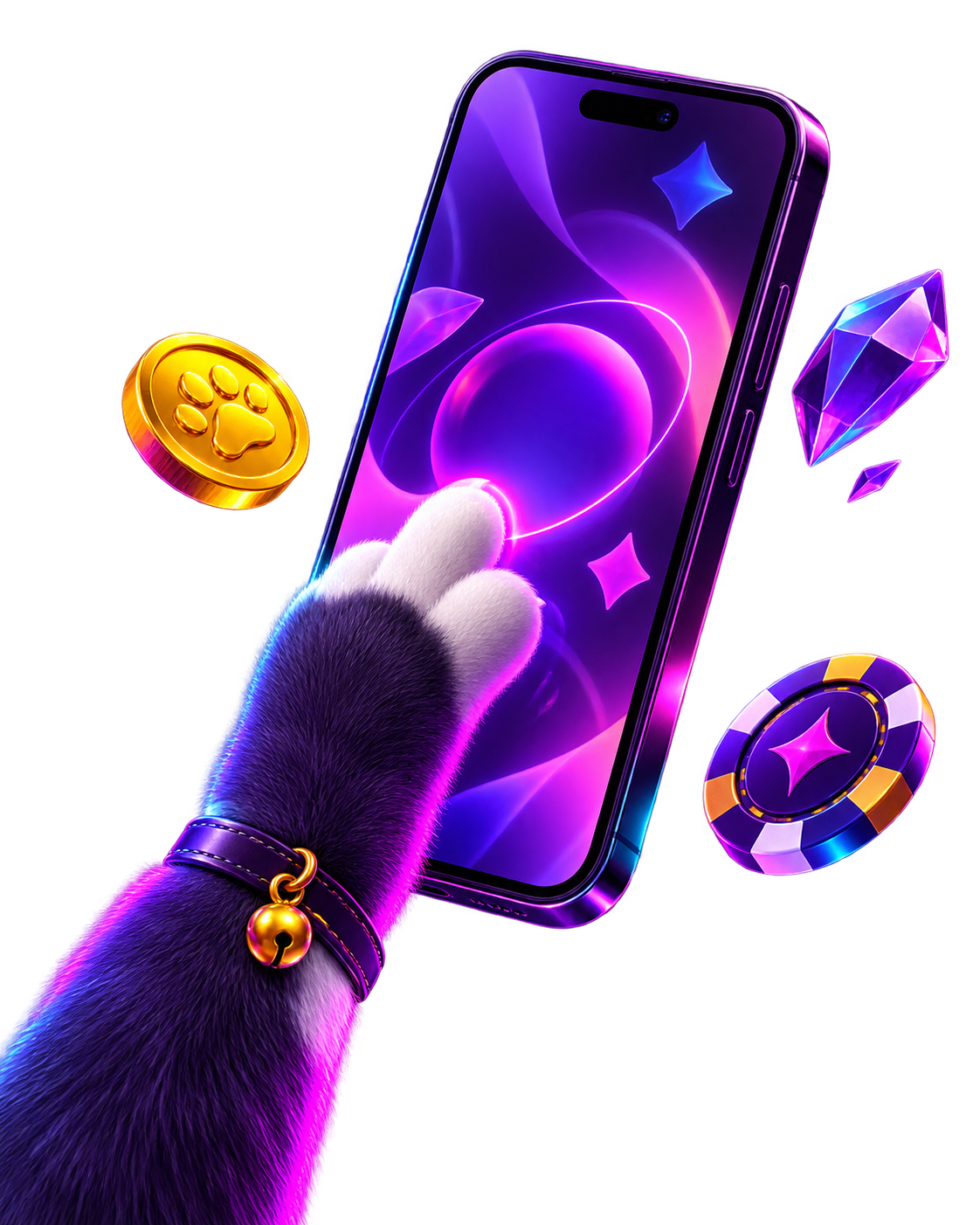 Иллюстрация мобильного доступа к Cat Casino